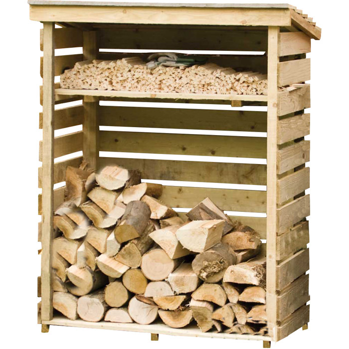 Foundry Select Woodacre 46'' W x 22'' D Wood Log Store & Reviews Wayfair